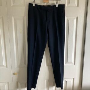 FRANK AND OAK Tailored Wool Trousers size 30 x 32 Dark Navy